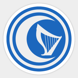 Those Who Harp (silver circle) Sticker